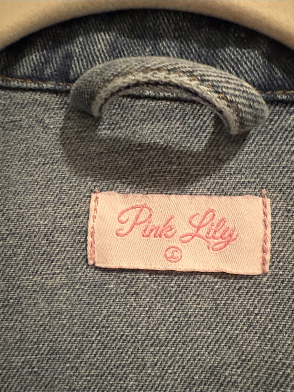 Pink Lily Light Blue Denim Jacket with Leopard Panels - Picture 2 of 3